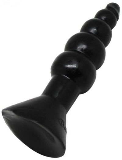 Гелевый анальный массажёр (черный) 45х170 мм (Цвет: черный)