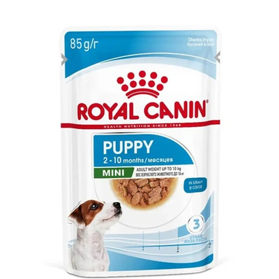 Royal Canin Mini Puppy Влажный корм (пауч) для щенков мелких пород, 85 гр (вес взрослых собак до 10кг)