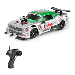 Радиоуправляемая машина для дрифта HB Ford Mustang (4WD, свет, пар, акб, 1:16) - SC16A08-1 серо-зеленый