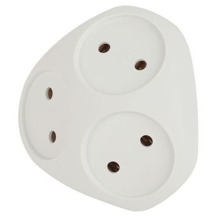 Разветвитель 3-м без заземл. 10А IP20 SPx-3-W бел. Эра Б0053481