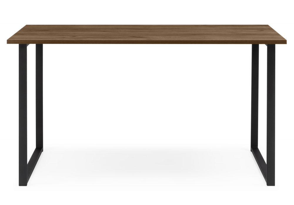 Стол деревянный Woodville Лиман 117 х 77 дуб крафт табачный, черный матовый, ножки черные