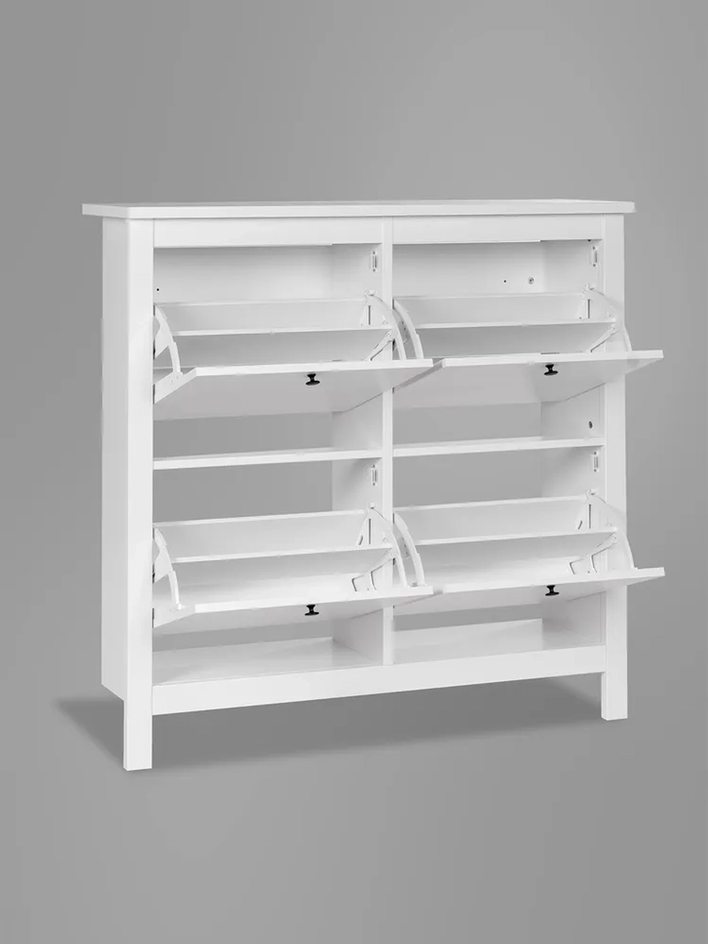 САГА тумба для обуви, 4 двери, 113х108 белая