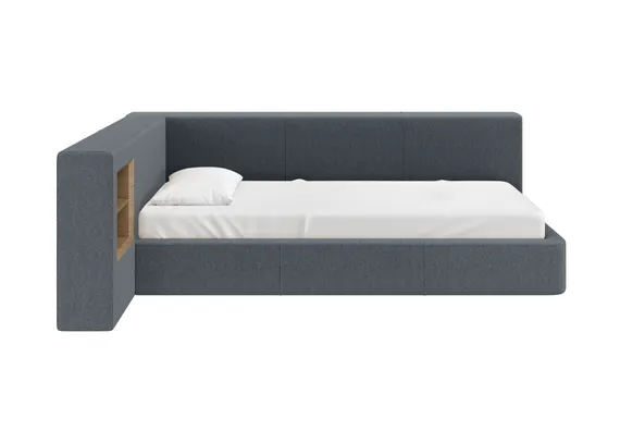 Диван-кровать Cube c нишей M (серый, твид)