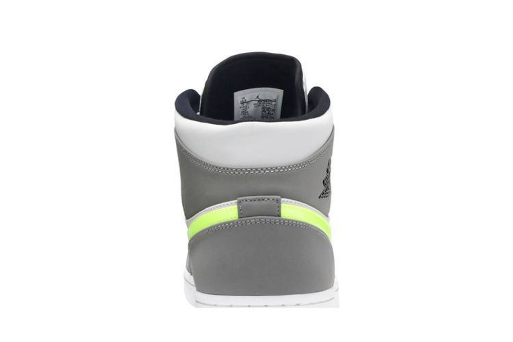 Кроссовки Jordan Air Jordan 1 Mid Neon Yellow Grey