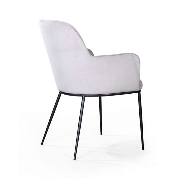 Стул с подлокотниками Barkley серый микровелюр