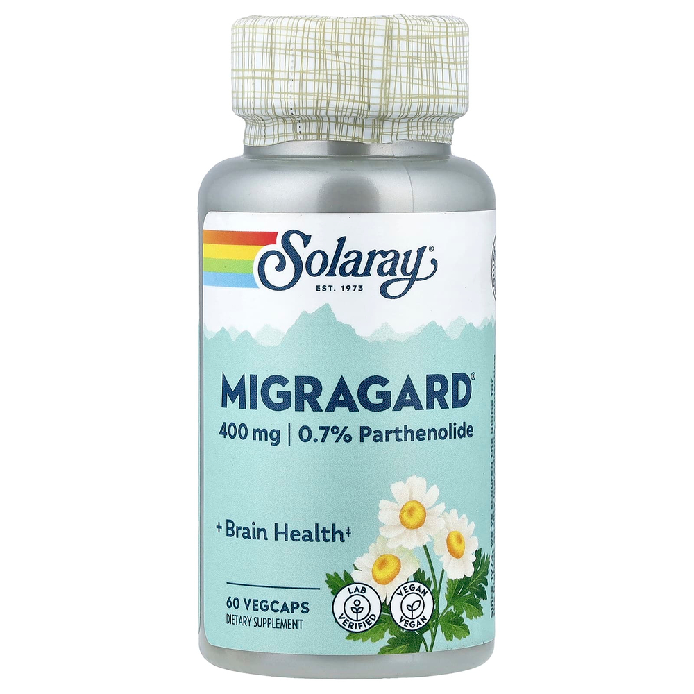 Solaray, MigraGard, 400 мг, 60 растительных капсул