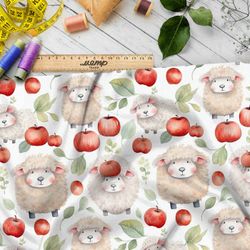 Ткань премиум дюспо барашки в яблоках