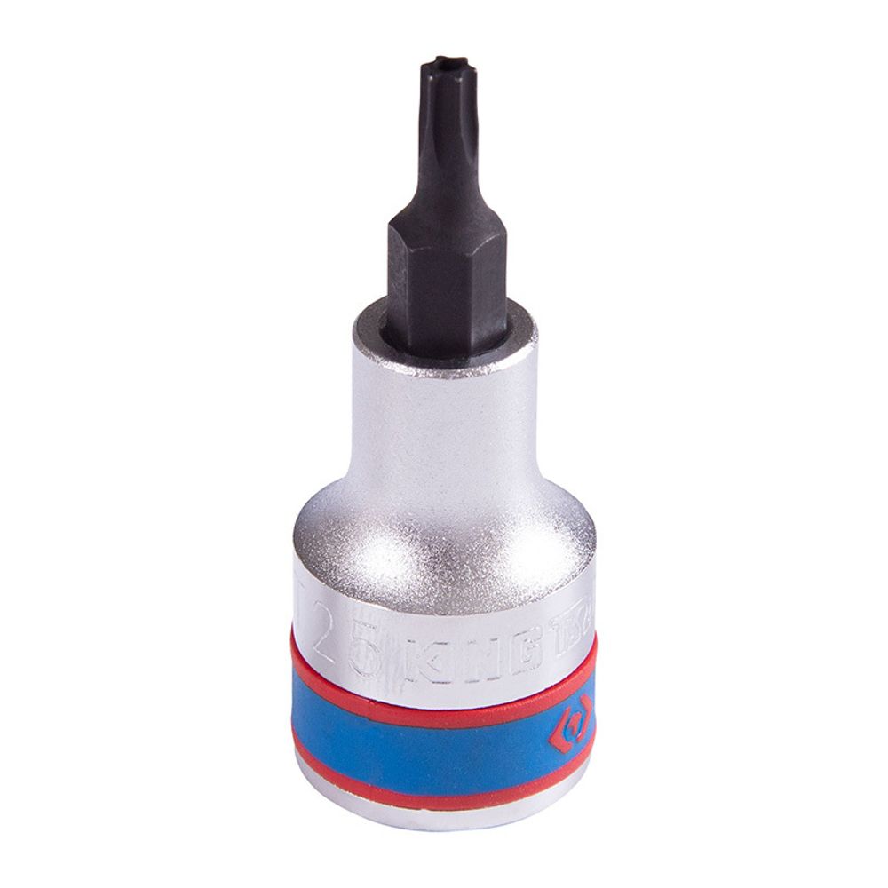 KING TONY (402725) Насадка (бита) торцевая 1/2&quot;, L = 60 мм, TORX с отверстием, T25