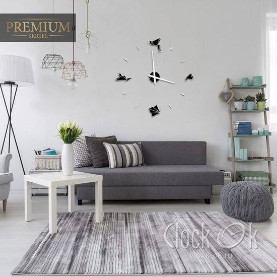 Настенные 3D часы Origami