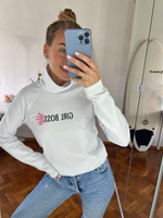 Водолазка с надписью GIRL BOSS (цвет - белый )