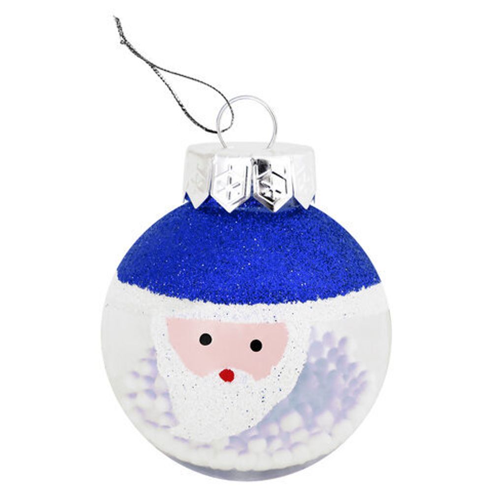 Шары ёлочные 16 шт., 6 см, "Русская Зима", пластик, цвет: синий/белый, ЗОЛОТАЯ СКАЗКА, 591985