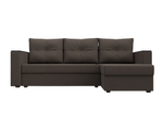 Диван угловой Атланта без стола правый угол, Амур 05 коричневый, Рогожка, 126166