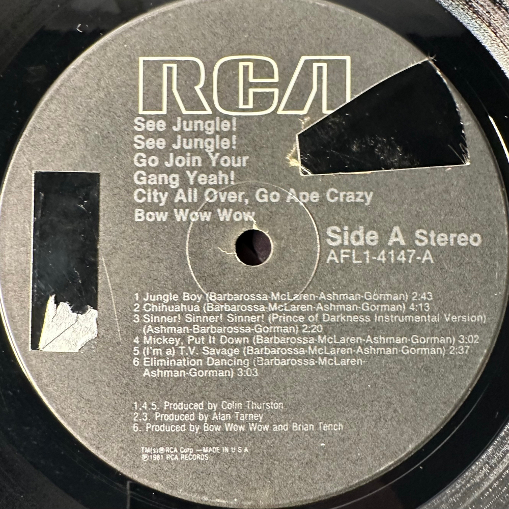 Bow Wow Wow ‎– See Jungle! See Jungle! Go Join Your Gang Yeah! City All Over, Go Ape Crazy (США 1981г.)