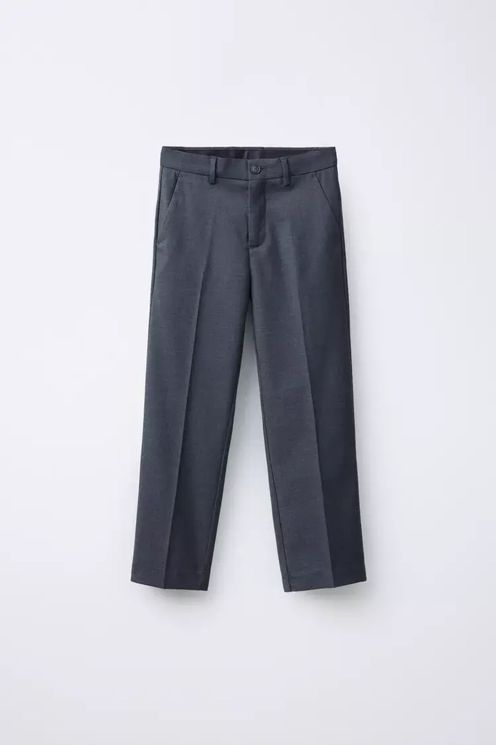 ZARA КОСТЮМНЫЕ БРЮКИ ИЗ РЕЛЬЕФНОЙ ТКАНИ, МОРСКОЙ СИНИЙ