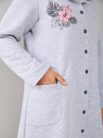 Халат Х-252/серый-гибискус