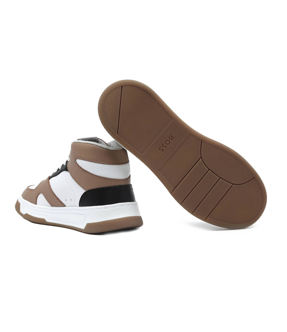 Кожаные кроссовки baltimore hito BOSS BLACK - белый(50486403)