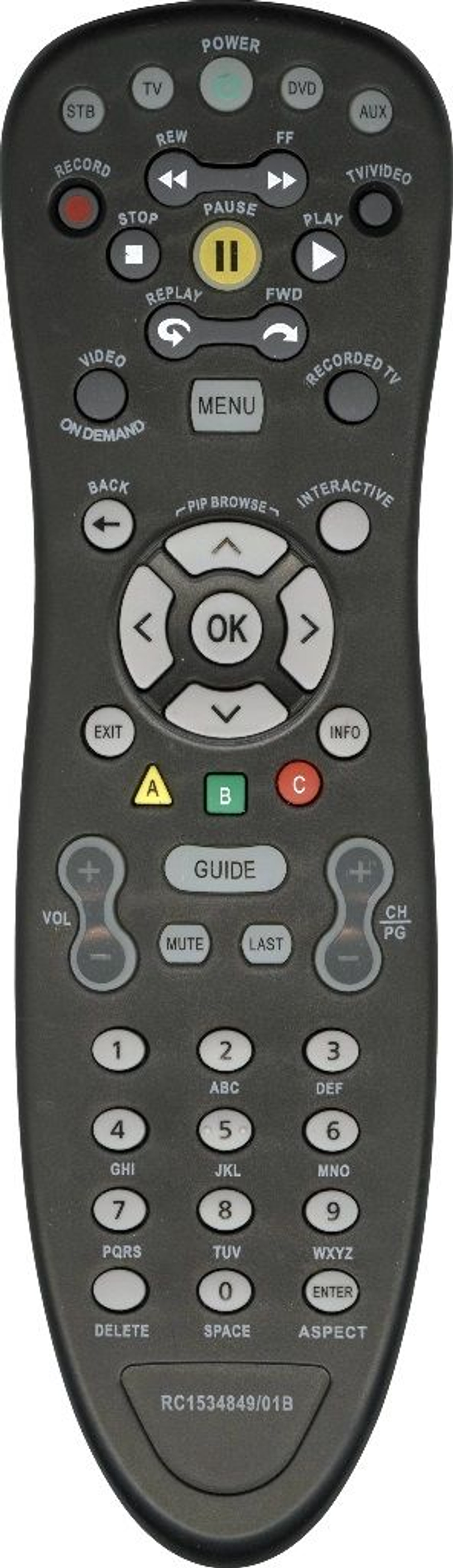 Пульт для Motorola MXv3 TV (черн.)RC1534849 (БИЛАЙН) для Билайн TV (с функцией програмирования)