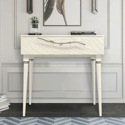 Консоль Арт Колор leaves Классик Сильвер Кремовый белый