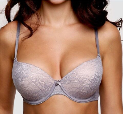 Бюстгальтер пуш-ап со встроенным гелевым корректором (Размер: 75D) (Цвет: серый)