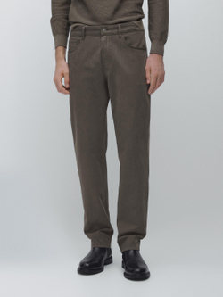 Massimo Dutti Джинсы зауженного кроя, серо-зеленый