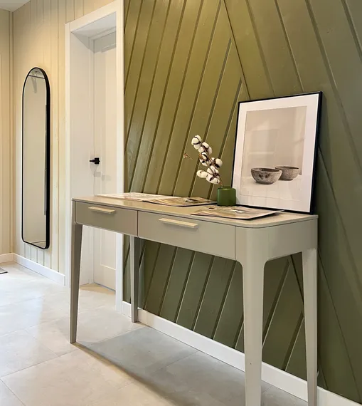 Консоль Type 2 ящика ширина 140 см (серо-бежевый)