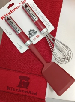 KitchenAid Набор лопатка + венчик Maker Essentials красный