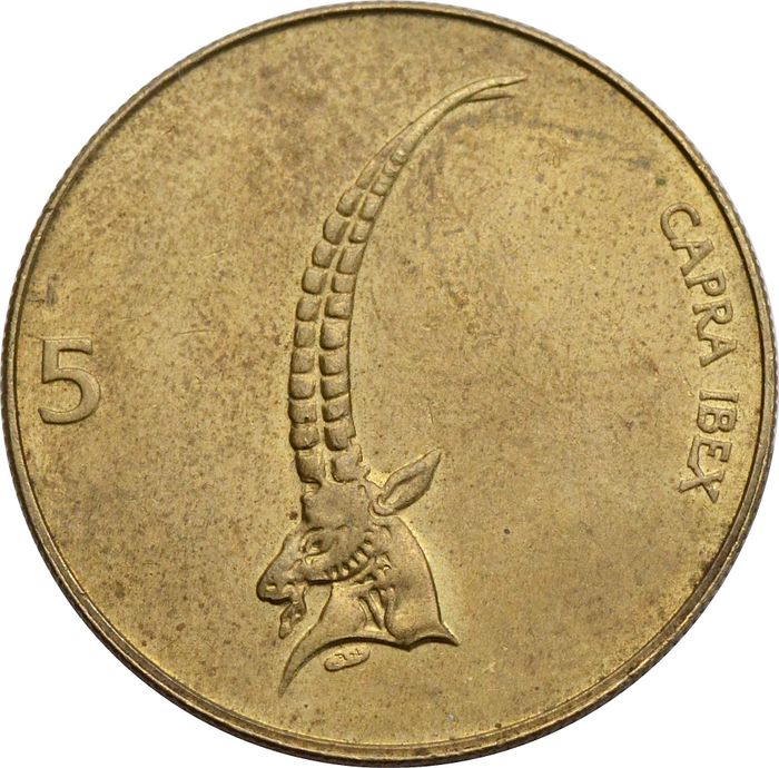 5 толаров 1992-2006 Словения