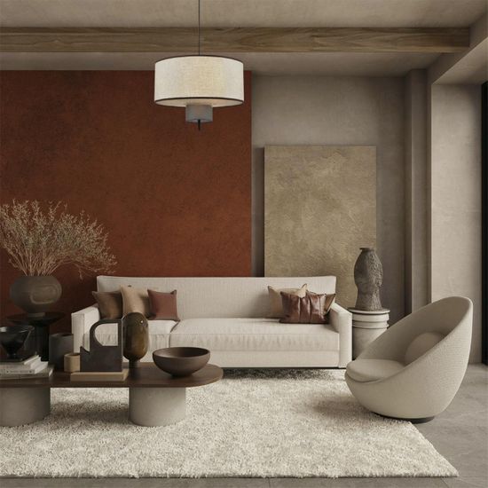 8282/4 MODERNI черный/бежевый/коричневый, металл/текстиль/стекло Светильник подвесной Е14 4*40W 220V SORENTO