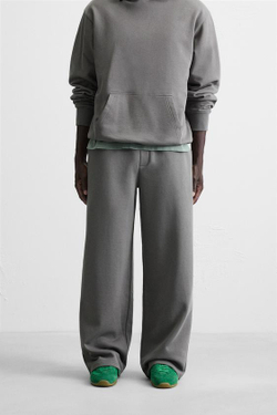 ZARA ДЖОГГЕРЫ WIDE-FIT, АНТРАЦИТОВО-СЕРЫЙ