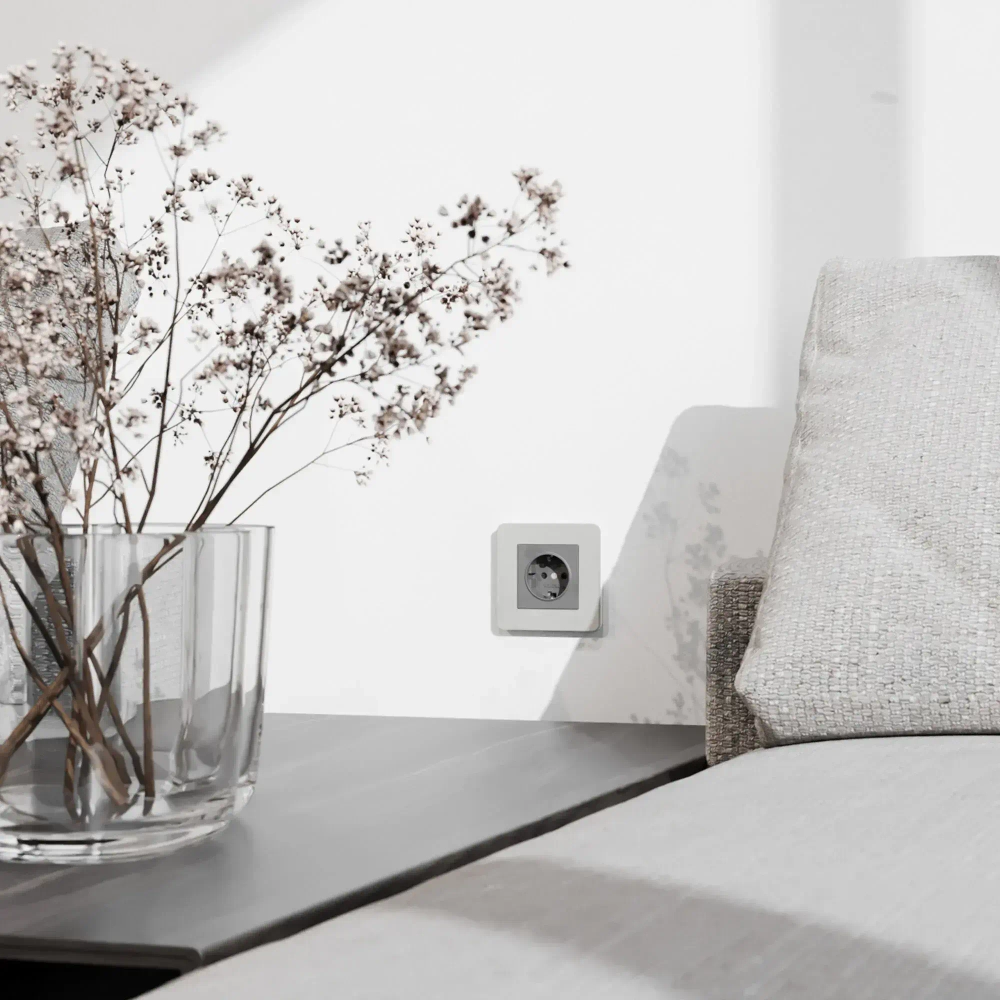 Рамка на 1 пост Split (дымчатый/белый, soft-touch) W0013067