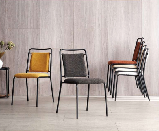 Стул металлический с мягким сиденьем и спинкой Sven красный