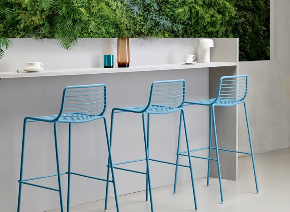 Стул барный металлический Scab Design Summer, голубой