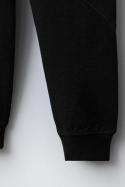 ZARA БРЮКИ ИЗ КОМБИНИРОВАННОГО ФУТЕРА И ПИКЕ, ЧЕРНЫЙ