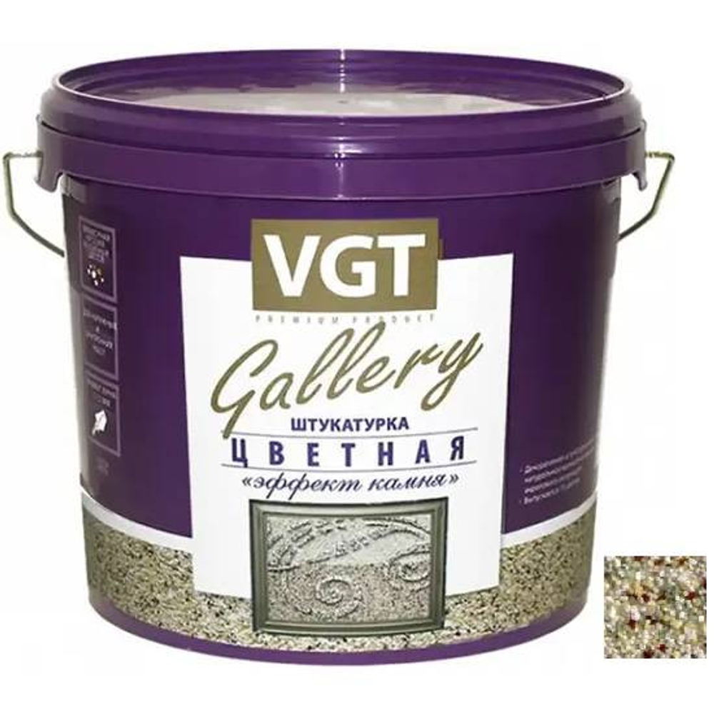 Штукатурка с эффектом камня VGT Gallery №18 оникс мелкозернистая 14 кг