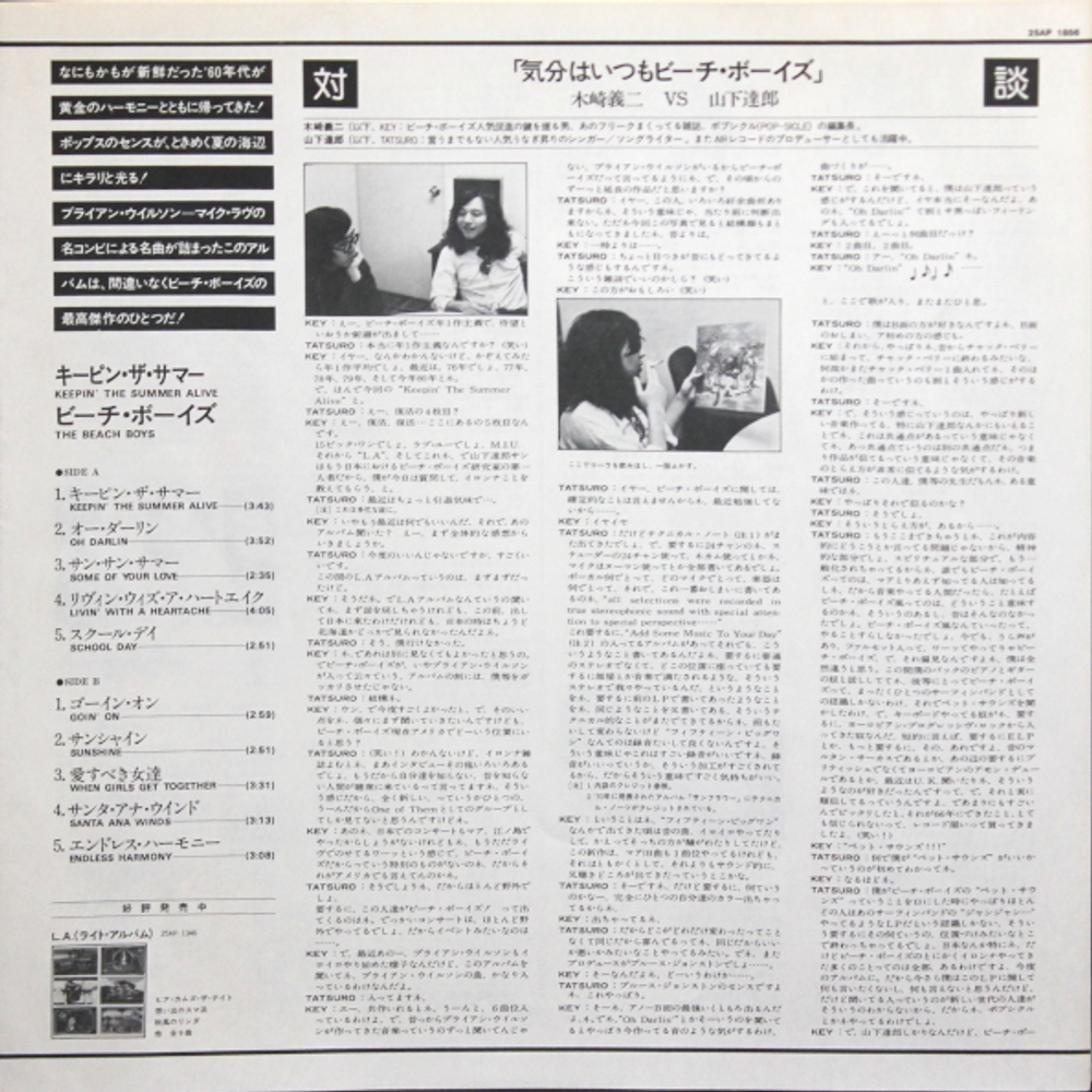 The Beach Boys / Keepin' The Summer Alive (LP)