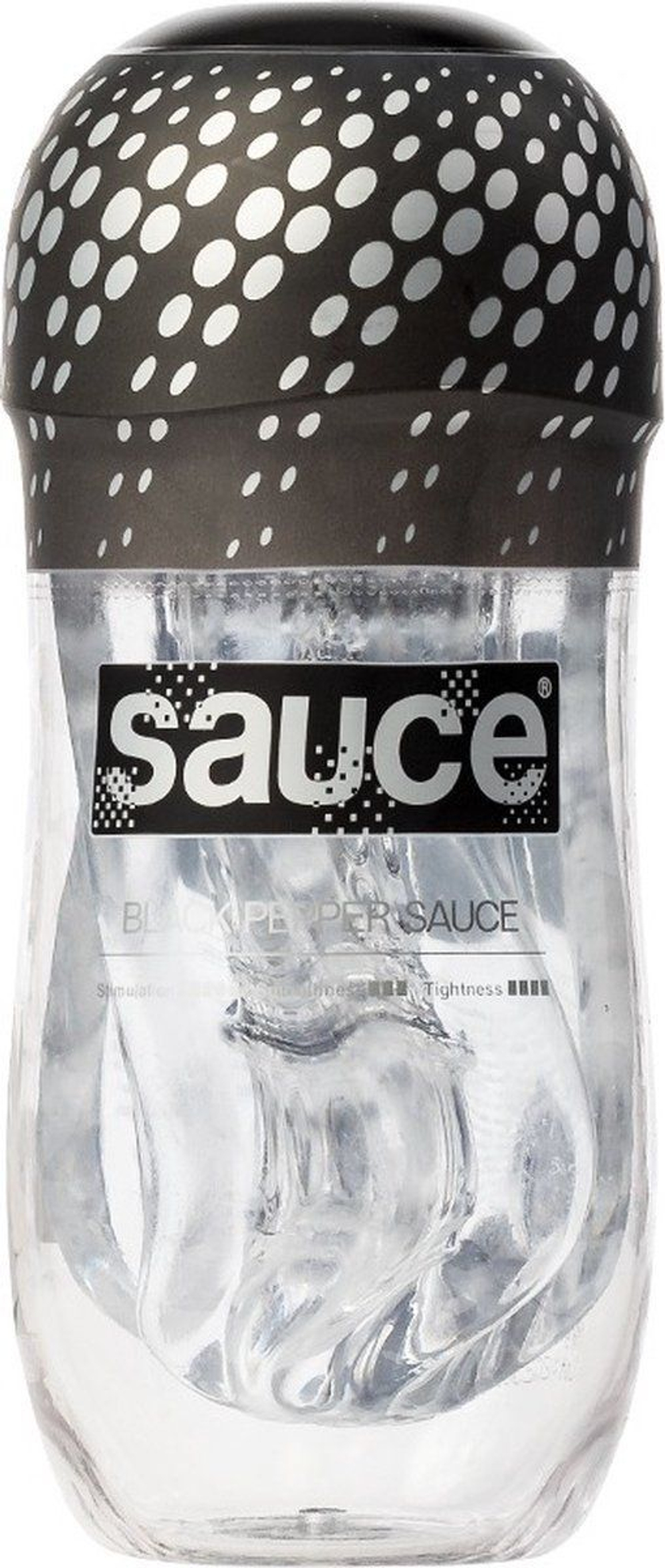 Мастурбатор Sauce Black Pepper – текстурный рукав, 16 см