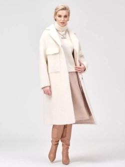 Шуба женская из овечьей шерсти мериноса, SilverFox (арт. S1138rm023bz)