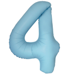 Шар фольгированный Цифра 4 101 см (Голубой)