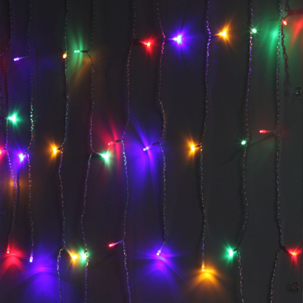 ENOB-2M ЭРА Гирлянда LED Бахрома 2м*1м мультиколор, 24V, IP44 | Гирлянды