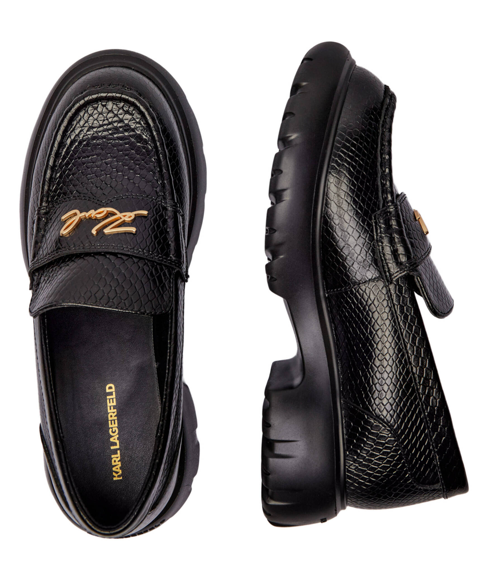 Кожаные лоферы Karl Lagerfeld - черный(KL42111)