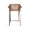 Полубарный стул Gio, серо-коричневая кожа