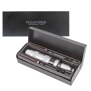Отвертка ударная с защитной рукояткой, набором бит и адаптером,8пр.1/2''(F)х5/16''(F) (PH3х35мм, PH3х70мм-2шт, SL9х35мм, SL9х70мм-2шт),в кейсе RockForce##Rock FORCE RF-H1122(5064B)