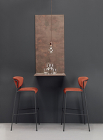 Стул барный с обивкой Scab Design Lisa, антрацит, красный