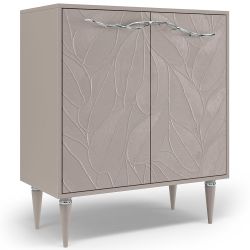 Комод Арт Колор leaves Классик Сильвер с 2 полками Серый агат