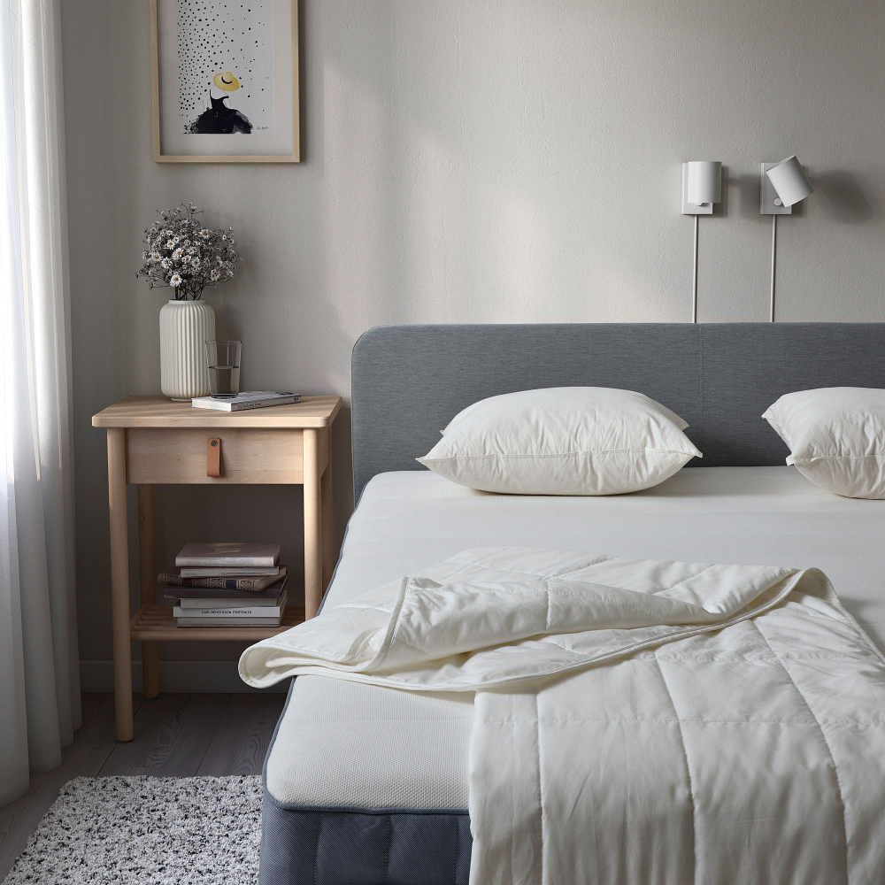 Полутороспальное одеяло IKEA VARSTARR (ВОРСТАРР), Всесезонное, Летнее, Стеганое, Белый, 150х200 см