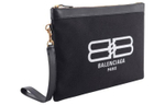 Balenciaga Cotton With Leather Clutch Regular Men"s Black