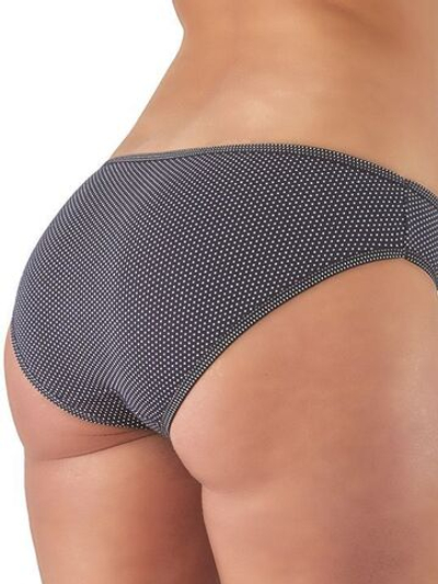 Хлопковые слипы с принтом горошек (Размер: M) (Цвет: темно-серый)