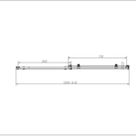 Душевая дверь Комо-Н (Como-N) VDS-4CN140CLB, 1400, черный, стекло прозрачное