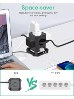 Сетевой фильтр с 2 USB и 1 TYPE-C с быстрой зарядкой