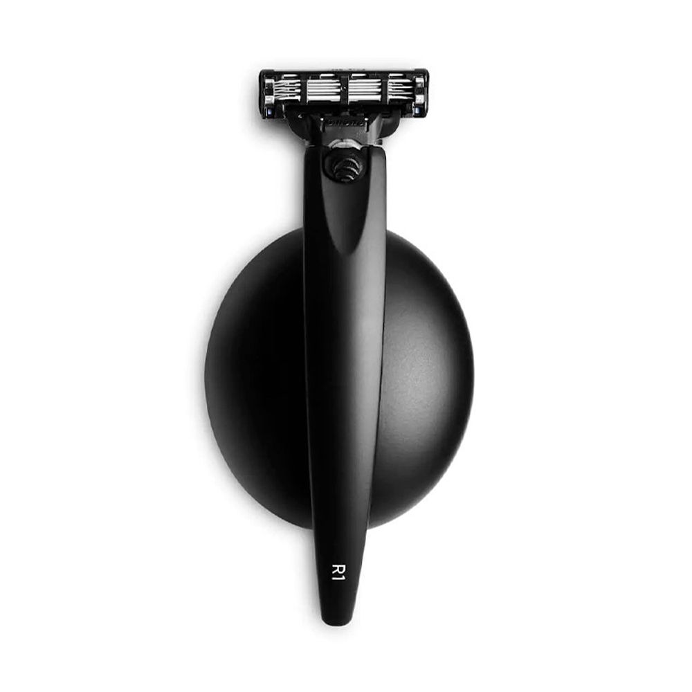 Подарочный набор Bolin Webb R1, бритва R1 черная матовая, подставка R1 черная (BW-R1-SET-STD-MATTE)
